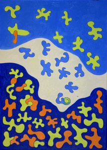 Zasłona prysznicowa, 2010 (olej na płótnie) autorstwa Jan Groneberg