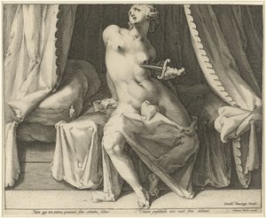 Śmierć Lukrecji autorstwa Jan Harmensz. Muller