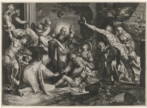 Wskrzeszenie Łazarza autorstwa Jan Harmensz. Muller