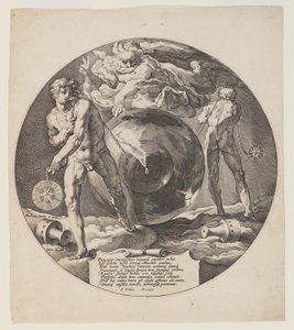Strona tytułowa, płyta 1, ze Stworzenia świata autorstwa Jan Harmensz. Muller