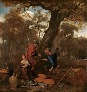 Erysichthon sprzedaje swoją córkę Mestrę autorstwa Jan Havicksz. Steen