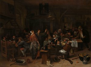 Dzień Księcia Dzień Księcia: świętowanie urodzin księcia Wilhelma III autorstwa Jan Havicksz. Steen