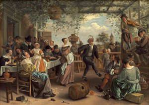 Tańcząca para autorstwa Jan Havicksz. Steen