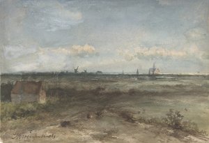 Widok na Haarlem z wydm, połowa XIX-początek XX wieku.