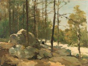Polana leśna w pobliżu Barbizon. 1900
