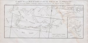 Mapa Krymu i Morza Azowskiego, 1774 autorstwa Jan Hendrik van Kinsbergen