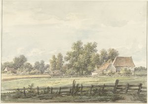 Krajobraz z farmą