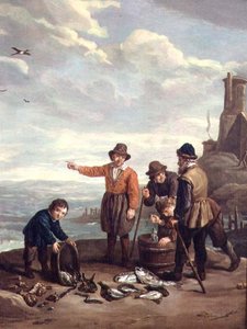 Rybacy na plaży autorstwa Jan Josef the Elder Horemans
