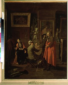 ""Pracownia malarska"" (Pracownia malarska) Obraz Jana Josepha Horemansa Starszego (1682-1759) 1725-1730 Muzeum Puszkina Moskwa