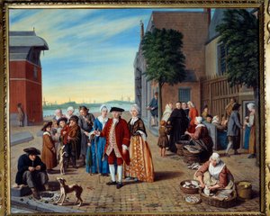 Spacer do Fish and Nobles in the Netherlands Obraz Jana Josefa Horemansa Jeune (1714-1790) (ec.flam) 1771 Lyon, Musee des Beaux Arts