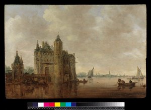 Watergate przy ujściu rzeki, 1644 autorstwa Jan Josephsz van Goyen