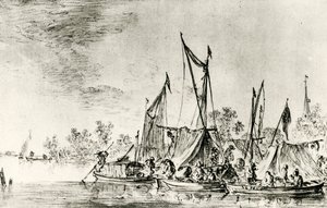 Holenderski krajobraz kanału autorstwa Jan Josephsz van Goyen