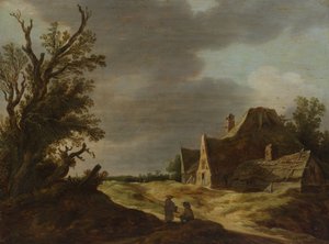 Piaszczysta droga z domem wiejskim, 1627. autorstwa Jan Josephsz van Goyen