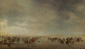 Łyżwiarze, 1641 autorstwa Jan Josephsz van Goyen