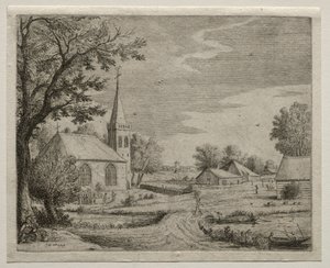 Wiejski Kościół pw. autorstwa Jan Josephsz van Goyen