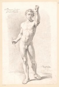 Akt męski stojący, widziany z przodu (II nagroda 1789) autorstwa Jan Kamphuijsen