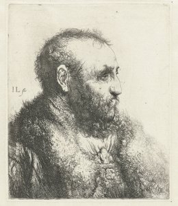 Popiersie starca w futrze autorstwa Jan Lievens