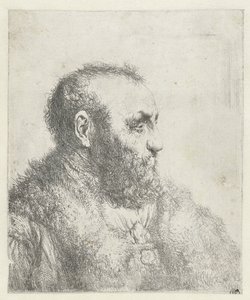 Popiersie starca w futrze autorstwa Jan Lievens