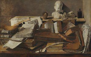Martwa natura z książkami autorstwa Jan Lievens