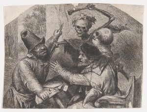 Śmierć i gracze w karty autorstwa Jan Lievens