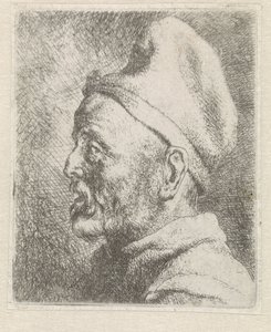 Głowa starego mężczyzny w wysokiej czapce autorstwa Jan Lievens