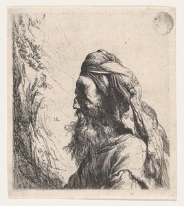 Mężczyzna w turbanie zwrócony w lewo autorstwa Jan Lievens