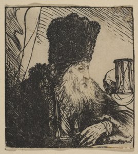 Filozof z klepsydrą, 1620-74. autorstwa Jan Lievens