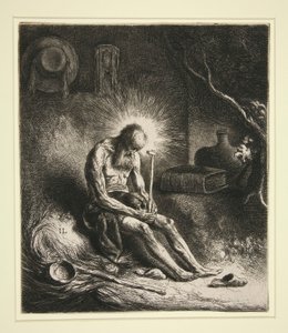 Św. Hieronim w pokucie autorstwa Jan Lievens