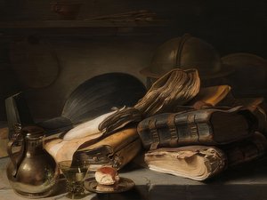 Martwa natura z książkami. Około 1627-28