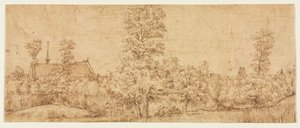 Drzewa przed wsią autorstwa Jan Lievens