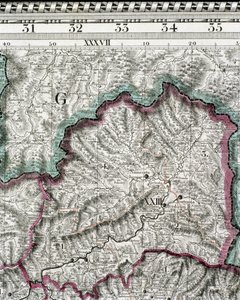 Mapa królestwa Węgier, wydrukowana przez Godfrieda