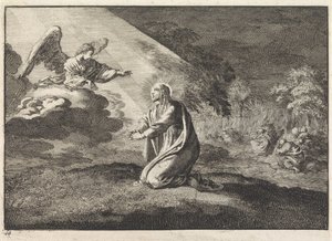 Chrystus w Ogrodzie Getsemani autorstwa Jan Luyken
