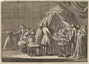 Śmierć Marii II Stuart, królowej Anglii, 1695 autorstwa Jan Luyken