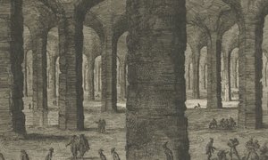 Kamieniołomy wapienia pod Sint-Pietersberg St Pieters Bergh koło Mastricht, jak on, który wystawia pod Aerde (tytuł na obiekcie) autorstwa Jan Luyken