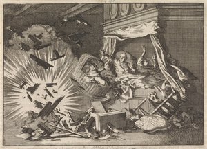 Wybuch bomby w domu przy Ebbingestraat w Groningen, 1672