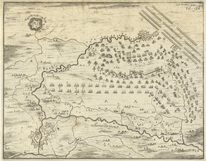 Mapa bitwy pod Landen autorstwa Jan Luyken