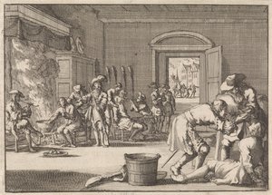 Prześladowania reformowanych we Francji, 1685 autorstwa Jan Luyken