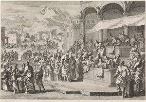 Spis ludności w Betlejem autorstwa Jan Luyken