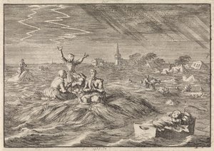 Powódź w Groningen, 1686 r. autorstwa Jan Luyken