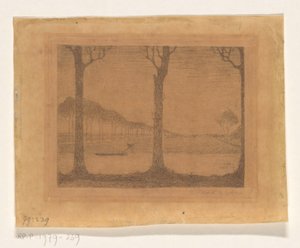 Drzewa wzdłuż kanału przy Woudsterweg autorstwa Jan Mankes (signed by artist)