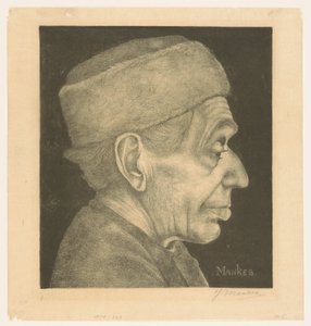 Portret Douwe w kapeluszu autorstwa Jan Mankes (signed by artist)