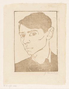 Autoportret z muszką autorstwa Jan Mankes (signed by artist)