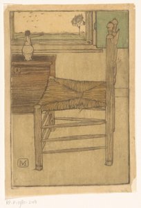 Krzesło z siedziskiem z lamówką autorstwa Jan Mankes