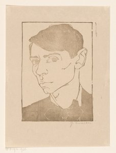 Autoportret z muszką autorstwa Jan Mankes