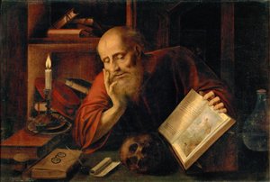 Święty Hieronim, Massys (Matsys), Jan (1510-1575). Olej na drewnie