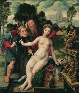 Susannah i Starsi autorstwa Jan Massys or Metsys