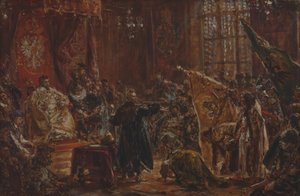 Carowie Szujscy na sejmie warszawskim autorstwa Jan Matejko