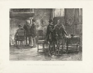 Spotkanie Orange z Egmondem w Willebroek, 1567 Oranje i Egmond w Willebroek w trawiastym miesiącu 1567 (tytuł na obiekcie)