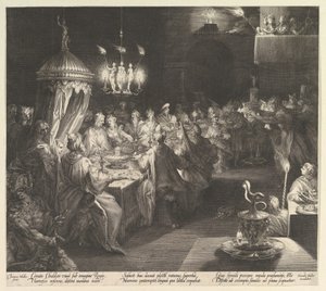 Uczta Baltazara, ok. godz. 1624.