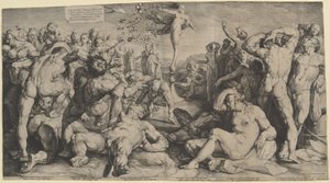 Fortuna rozdaje swoje prezenty autorstwa Jan Muller, after Cornelis Cornelisz van Haarlem